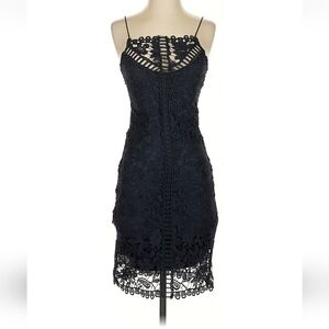 Mango Navy Lace Dress